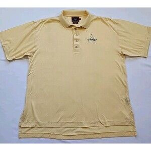 Grayhawk Golf Club Short Sleeve Polo Shirt Men's Large Yellow Byron T Nelson